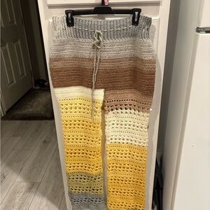 Multicolor Hand Crochet Pants/Swimsuit cover